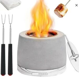 Tabletop Fire Pit with Roasting Sticks